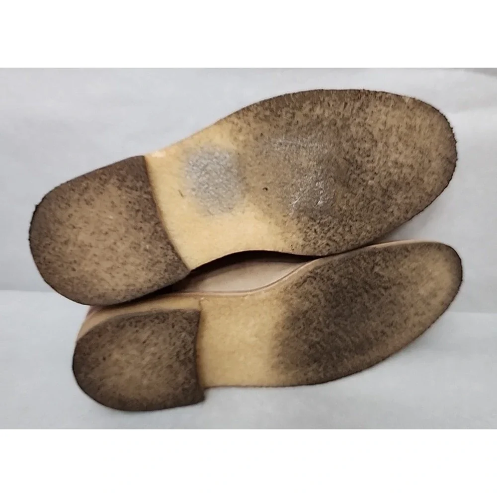 Johnston & Murphy 1850 (Sz 9 M) Crepe Soles Khaki Cap Toe Men's Nubuck Shoes